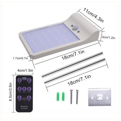 outdoor led solar power PIR motion sensor wall light