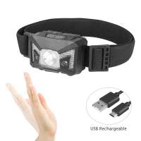 USB rechargeable aluminum innovative design high bright LED headlamp with 3W LED white and red light for fishing walking