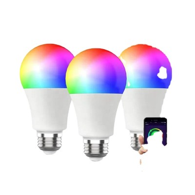 Stepless Dimmable Color Changing LED Light Bulb Smart WIFI RGB 10W SMD LED Bulb A60